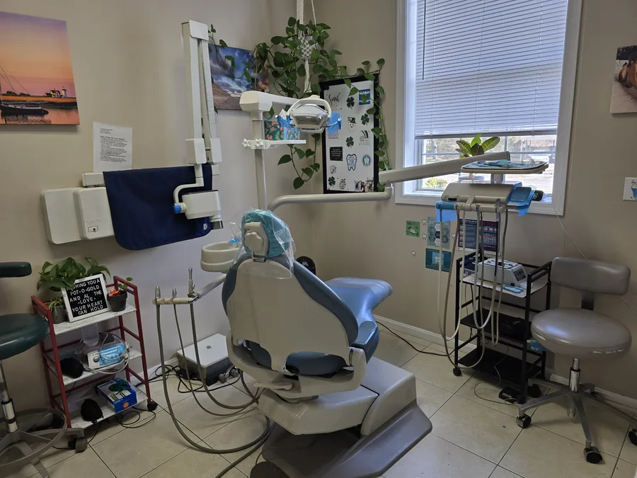 Treatment room with dental chair